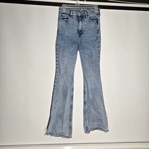 Old Navy Denim Flare Higher High Rise Jeans in Light Wash